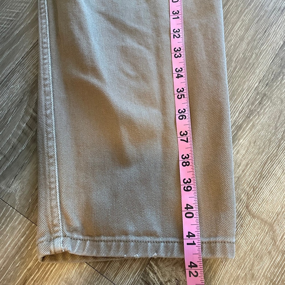 Lands End Fit 3 Khaki Tan Straight Leg Pants Womens 10 High Rise Cotton Twill - Picture 4 of 10